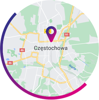 Częstochowa - mapa
