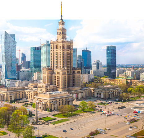 Widok na Pałac Kultury